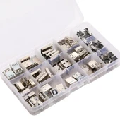 82 Adet Usb Soket Seti Pcb Tip 14 Çeşit Şeffaf Çantada thumbnail 6