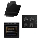 LUXELL MASTER SİYAH CAM ANKASTRE SET thumbnail 1