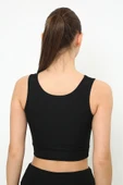 NEWCO Askılı Body Crop Top Üst - Siyah thumbnail 4