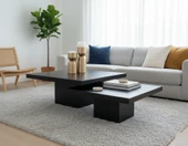 Most Marmoris  Siyah %100 Mdf Orta Sehpa Set (EVİNİZE TESLİM) thumbnail 4