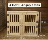4 Bölmeli Ahşap Kafes thumbnail 3