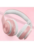 Abatech P68 Kulaküstü Kablosuz Bluetooth Kulaklık - Pembe thumbnail 3