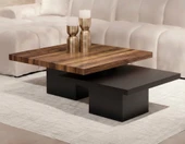 Most Marmoris  Ceviz-Siyah %100 Mdf Orta Sehpa Set (EVİNİZE TESLİM) thumbnail 1
