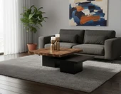 Most Marmoris  Ceviz-Siyah %100 Mdf Orta Sehpa Set (EVİNİZE TESLİM) thumbnail 2