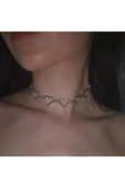 Zincirli Kalp Detay Gotik Kolye thumbnail 2