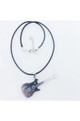 Gitar Kolye Gümüş & Deri Zincir thumbnail 2