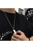 Gerçek Kullanılabilir Mızıka Gümüş Kolye thumbnail 3