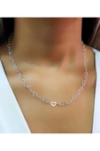 Chain Heart Kalp Sevgili Hediye Kolye thumbnail 2