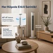 Kumtel KTF-360 Kule Tipi Vantilatör Beyaz thumbnail 3