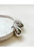 Silver Bottega Gözyaşı Damla Model küpe thumbnail 3