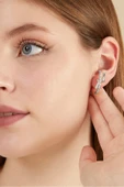 Silver 2'li Düğümlenmiş Küpe thumbnail 1