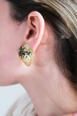 Gold Hammered Circle 2'li Küpe Seti thumbnail 3