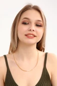 Kadın İnce Klasik Zincir Kolye thumbnail 3