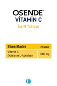 Osende Vitamin C 60 Kapsül thumbnail 2
