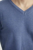 V Yaka Basic Triko Kazak - Indigo thumbnail 4