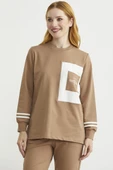 Oversize Parça Detaylı Tunik Eşofman Takım - Kamel thumbnail 3