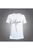 Unisex Beyaz Keman  Tshirt thumbnail 1