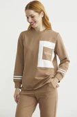 Oversize Parça Detaylı Tunik Eşofman Takım - Kamel thumbnail 4