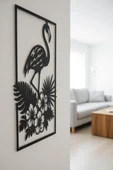 Flamingo Kuş Figürlü Metal Duvar Tablosu thumbnail 2