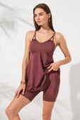 Lisa Şortlu V Yaka Tankini Toffee 231500 thumbnail 3