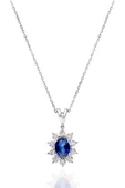 1.15 Ct Safir Pırlanta Kolye thumbnail 1