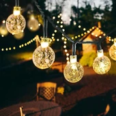 5 Metre Sarı Opak Solar Top LED Işık thumbnail 1