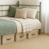 Unimet Lalas Daybed Tek Kişilik Sedir Metal Karyola 90x200 Yeşil (AHŞAP LATALI) thumbnail 3