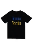 fame-stoned Hepinize Yeterim Baskılı Unisex %100 Pamuk Siyah T-shirt thumbnail 1
