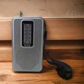 Tenor Cep Tipi Mini Analog Radyo Gri thumbnail 1