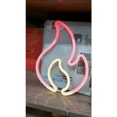 Duvara Asmalı Neon Alev 30 × 23 Cm thumbnail 2