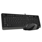 A4 TECH F1010 Q USB GRİ MM KABLOLU KLAVYE MOUSE SET thumbnail 3