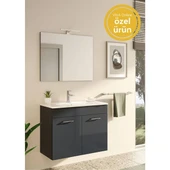 Vitra Ardea Banyo Dolabı Seti 80 cm Antrasit thumbnail 1