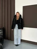 Kapüşonlu Kadife Puffer Mont thumbnail 5
