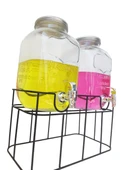 Cam Sebil, Limonatalık 2'li Set,  (5+5=10 Litre) thumbnail 2