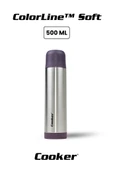 Cooker ColorLine Soft 500 ml Paslanmaz Çelik Termos CKR2001 thumbnail 1