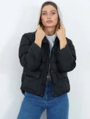 Kapüşonlu Çift Fermuarlı Puffer Mont thumbnail 3
