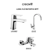 Luna Batarya Seti 3'lü Banyo - Lavabo - Evye thumbnail 1