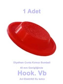 Kırmızı 40mm Bombeli Yuvarlak Şofben Diyafram Contası (Hook Vb.) thumbnail 1