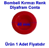 Kırmızı 40mm Bombeli Yuvarlak Şofben Diyafram Contası (Hook Vb.) thumbnail 2