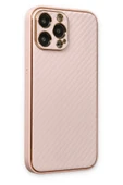 iPhone 13 Pro Kılıf Coco Karbon Silikon - Pembe-(5796) thumbnail 2