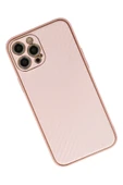 iPhone 12 Pro Max Kılıf Coco Karbon Silikon - Pembe-(5796) thumbnail 3