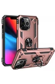 iPhone 13 Pro Kılıf Sofya Yüzüklü Silikon Kapak - Rose-(5796) thumbnail 2