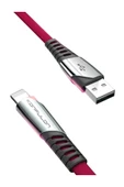 DC17 Lightning Kablo iphone Uyumlu 1M 2.4A - Kırmızı-(5796) thumbnail 1