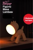 Figürlü masa lambası Açık yeşil thumbnail 4