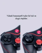 Ergonomik Tasarımlı Kablosuz Bluetooth Gamepad Titreşimli thumbnail 4
