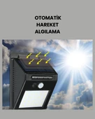 Sensörlü 20 LED Solar Duvar Lambası 3 Metre Algılama Mesafesi thumbnail 3