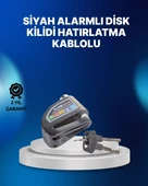 Suya Dayanıklı 110dB Alarmlı Çelik Disk Kilidi thumbnail 1