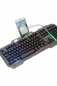 Işıklı  Q Klavye Mouse Seti Siyah   Klavye thumbnail 4