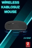 Siyah Wireless Kablosuz Sessiz Mouse Bluetooth Bağlantılı thumbnail 2