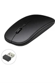 Kablosuz Mouse Fare Şarjlı Bluetooth Wireless Çift Modlu Sessiz thumbnail 1